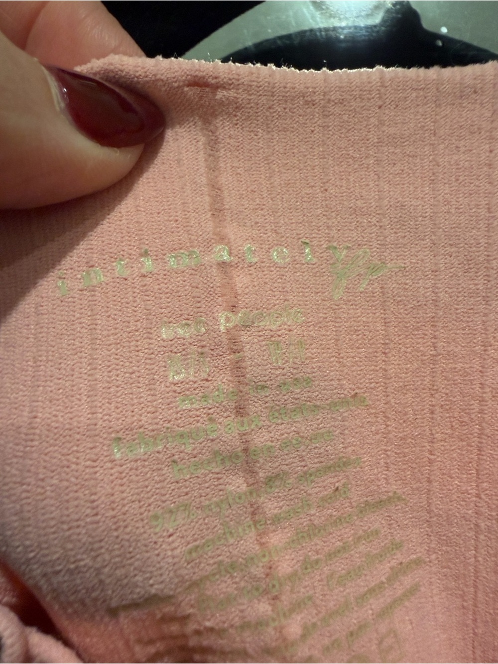 Free People Coral Pink Ruffle-Trim Ribbed Tank - Picture 4 of 6